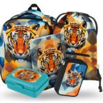 BAAGL 5 SET Shelly Tiger: aktovka, penál, sáček, desky, box