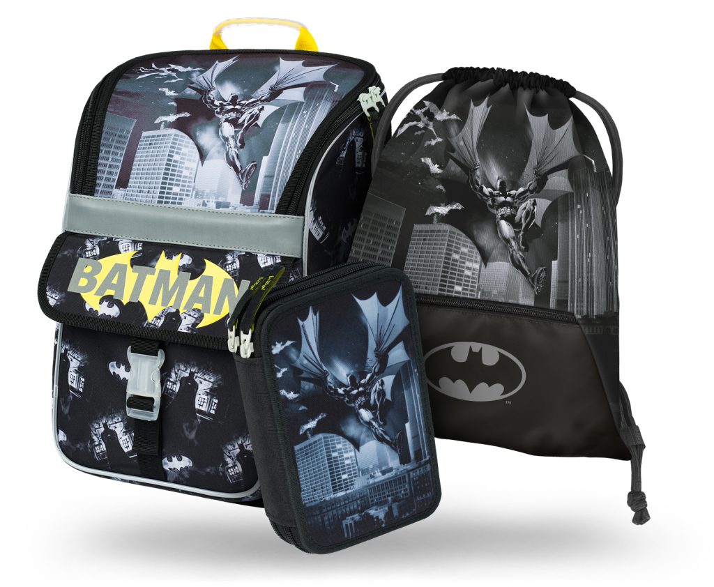 BAAGL 3 SET Zippy Batman Dark City: batoh, penál, sáček