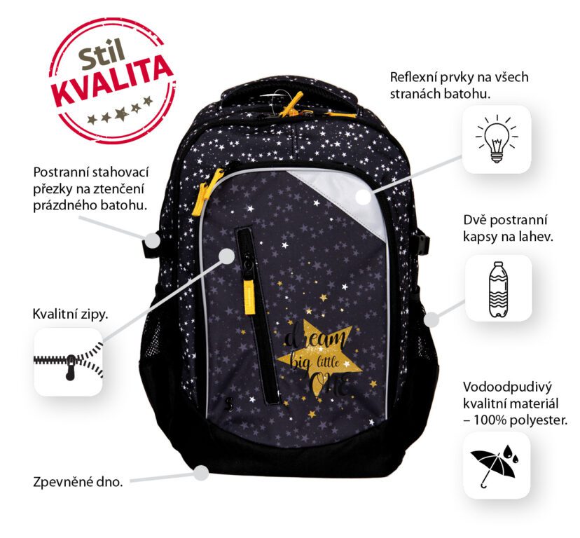 Stil Školní batoh midi Star - Obrázek 9