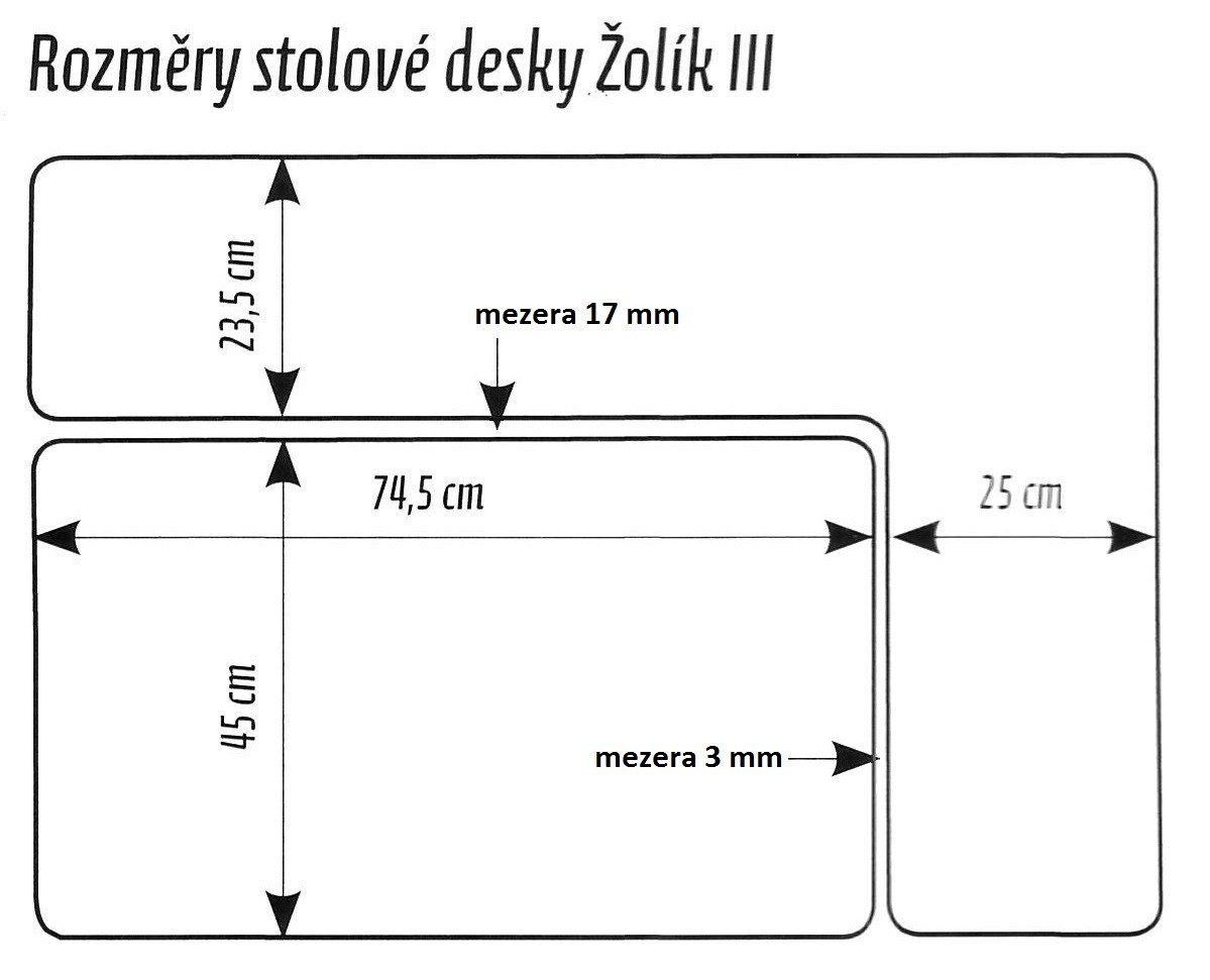 Rostoucí stůl Amadeus Žolík III - bílý cedr - Obrázek 3