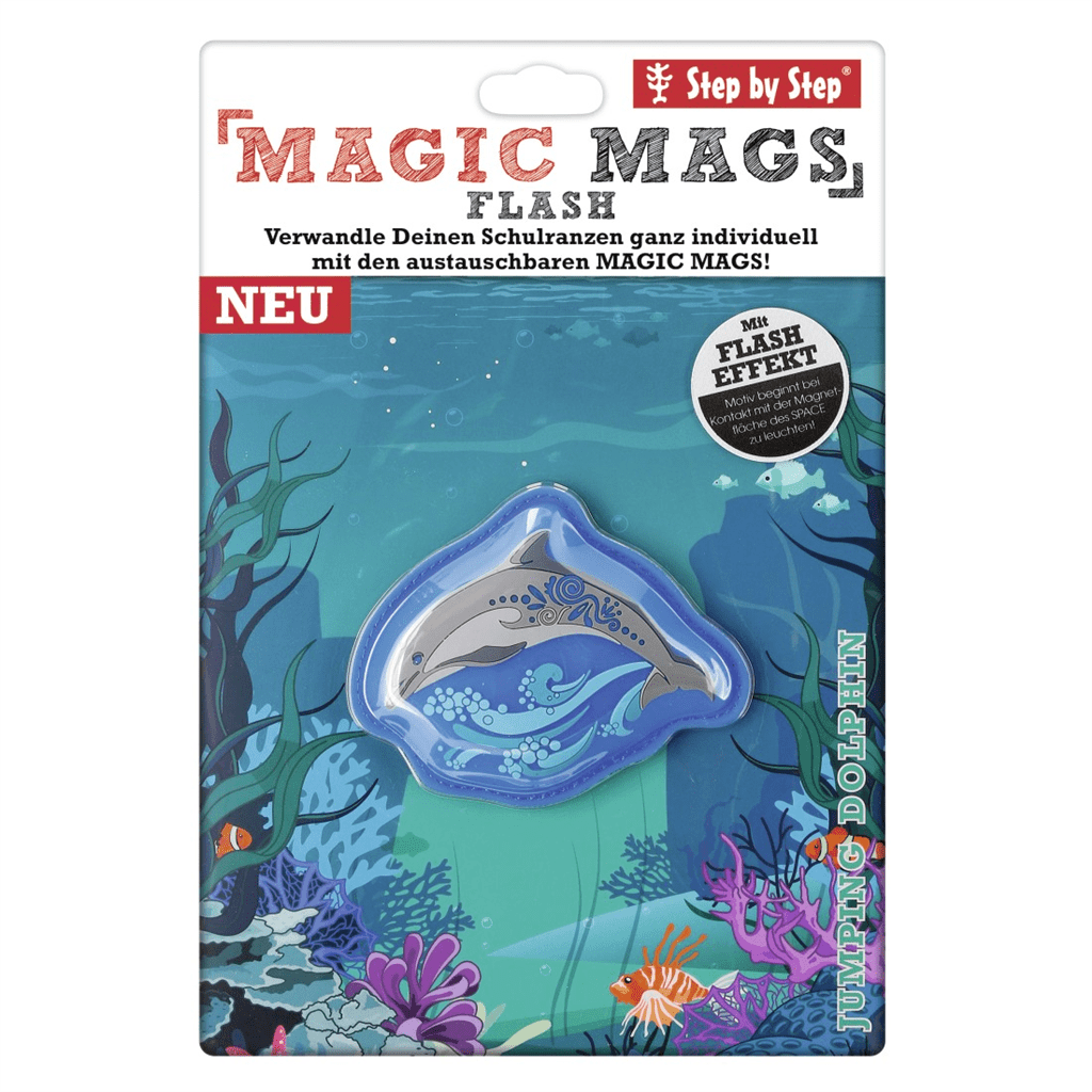 Blikající obrázek Magic Mags Flash Jumping Dolphin Fips k aktovkám Step by StepGRADE,SPACE,CLOUD,KID - Obrázek 3