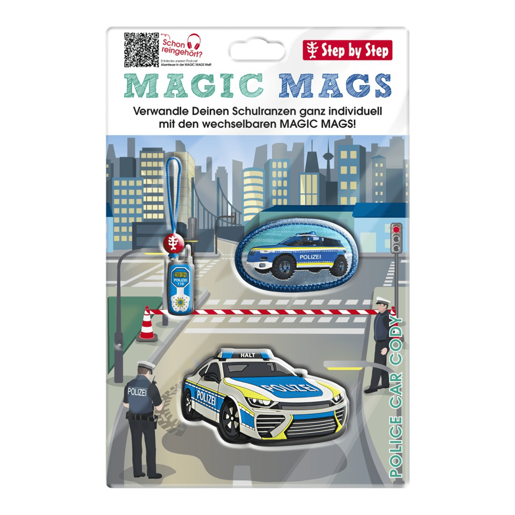 Doplňková sada obrázků MAGIC MAGS Police Car Cody k aktovkám GRADE, SPACE, CLOUD, 2IN1 a KID - Obrázek 2