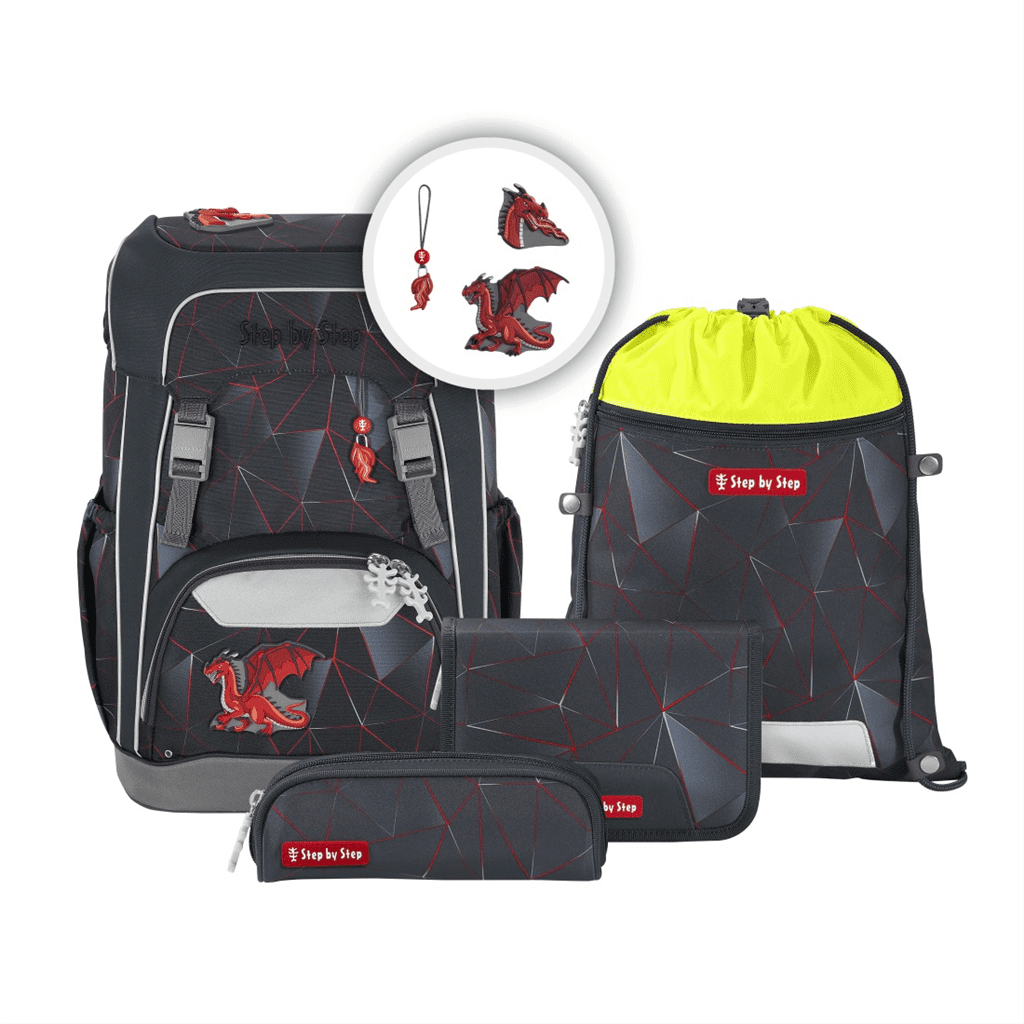 Školní batoh pro prvňáčky – 5dílný set, Step by Step GIANT Dragon Drako, certifikát AGR - Obrázek 2