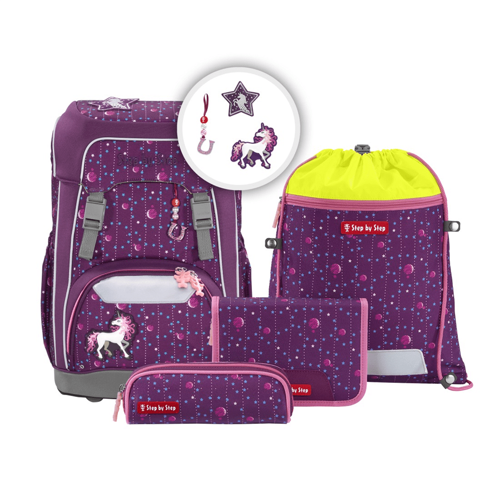 Školní batoh pro prvňáčky – 5dílný set, Step by Step GIANT Dreamy Unicorn Nuala, certifikát AGR - Obrázek 2