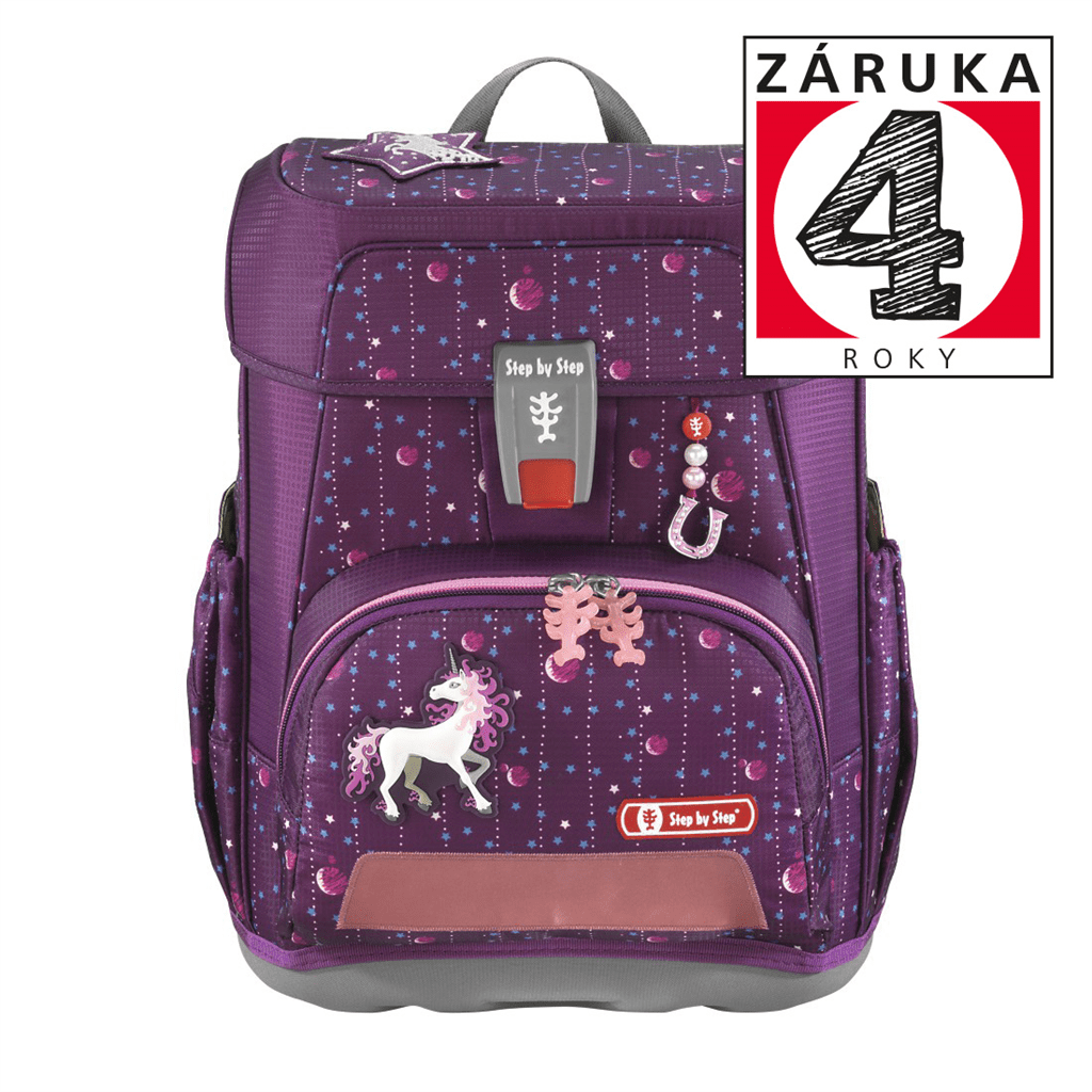 Školní aktovka CLOUD pro prvňáčky - 5-dílný set, Step by Step Dreamy Unicorn Nuala, certifikát AGR