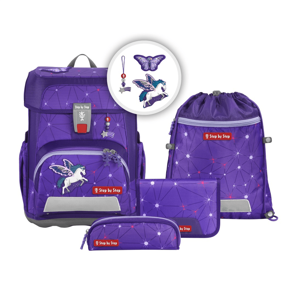 Školní aktovka Step by Step CLOUD pro prvňáčky - 5dílný set, Step by Step Dreamy Pegasus Shadow, certifikát AGR - Obrázek 6