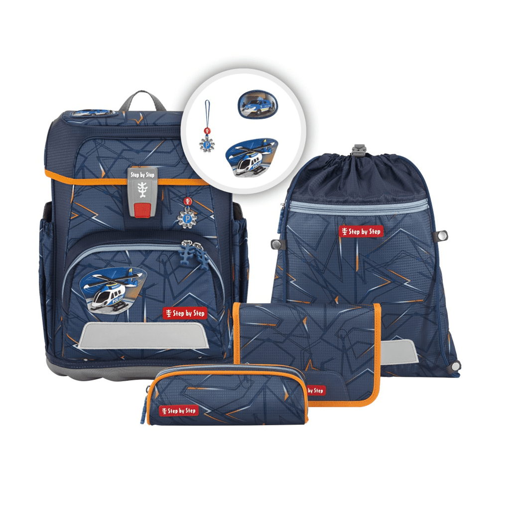 Školní aktovka CLOUD pro prvňáčky - 5dílný set, Step by Step Helicopter Sam, certifikát AGR - Obrázek 2