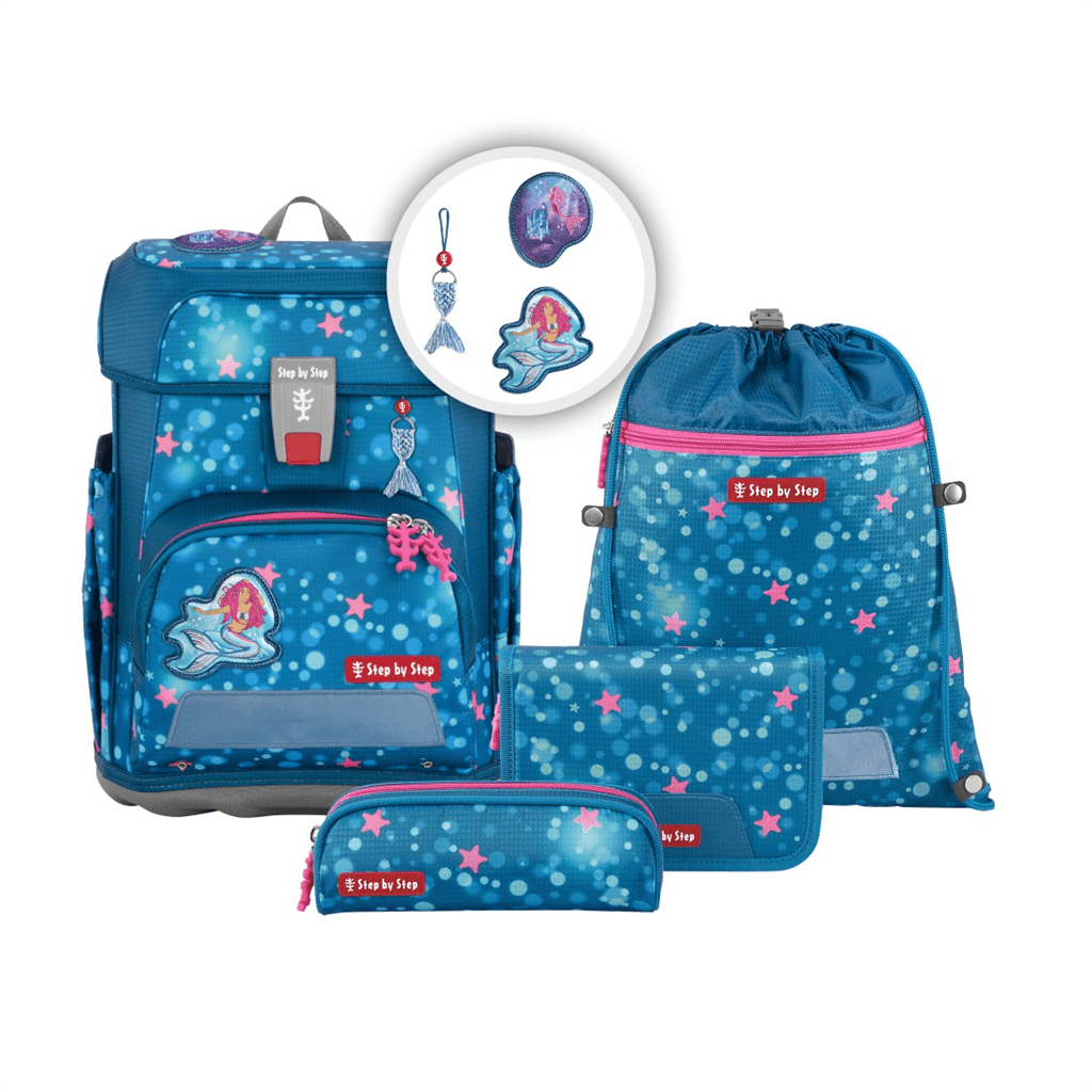Školní aktovka CLOUD pro prvňáčky - 5dílný set, Step by Step Mermaid Lola, certifikát AGR - Obrázek 2