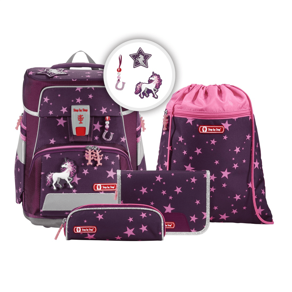 Školní aktovka Step by Step SPACE pro prvňáčky - 5-dílný set, Unicorn Nuala, certifikát AGR - Obrázek 3