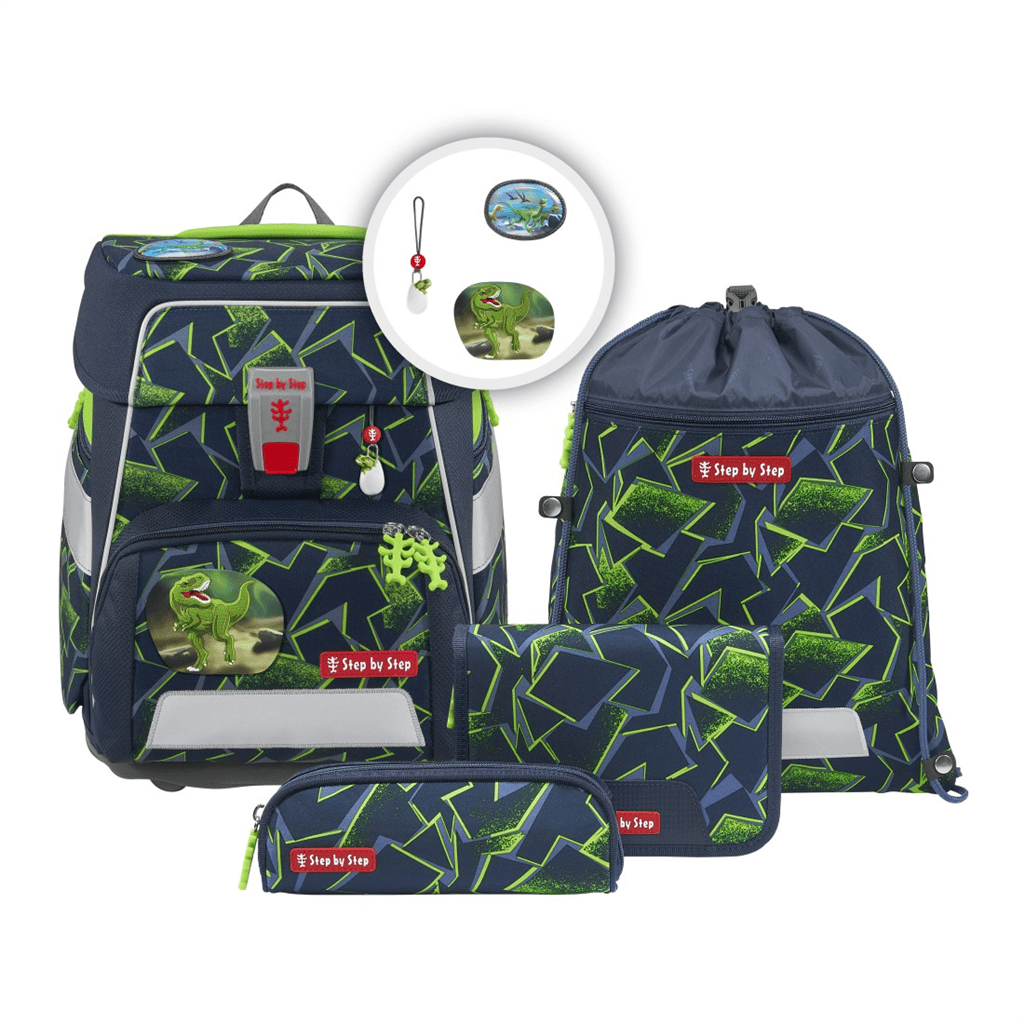 Školní aktovka pro prvňáčky Step by Step SPACE - 5dílný set, Wild T-Rex Taro, certifikát AGR - Obrázek 3