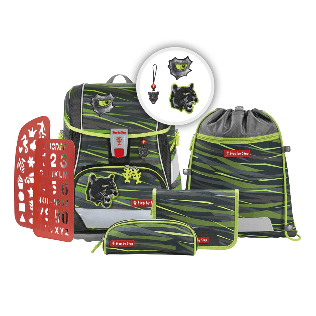 Školní aktovka/batoh 2IN1 PLUS pro prvňáčky – 6dílný set, Step by Step Wild CAT Chiko,certifikát AGR - Obrázek 2