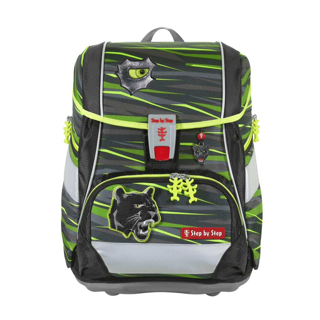 Školní aktovka/batoh 2IN1 PLUS pro prvňáčky – 6dílný set, Step by Step Wild CAT Chiko,certifikát AGR