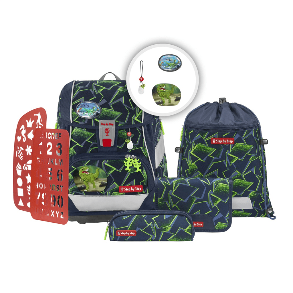 Školní aktovka/batoh pro prvňáčky 2V1 – 6dílný set, Step by Step Wild T-Rex Taro, certifikát AGR - Obrázek 3