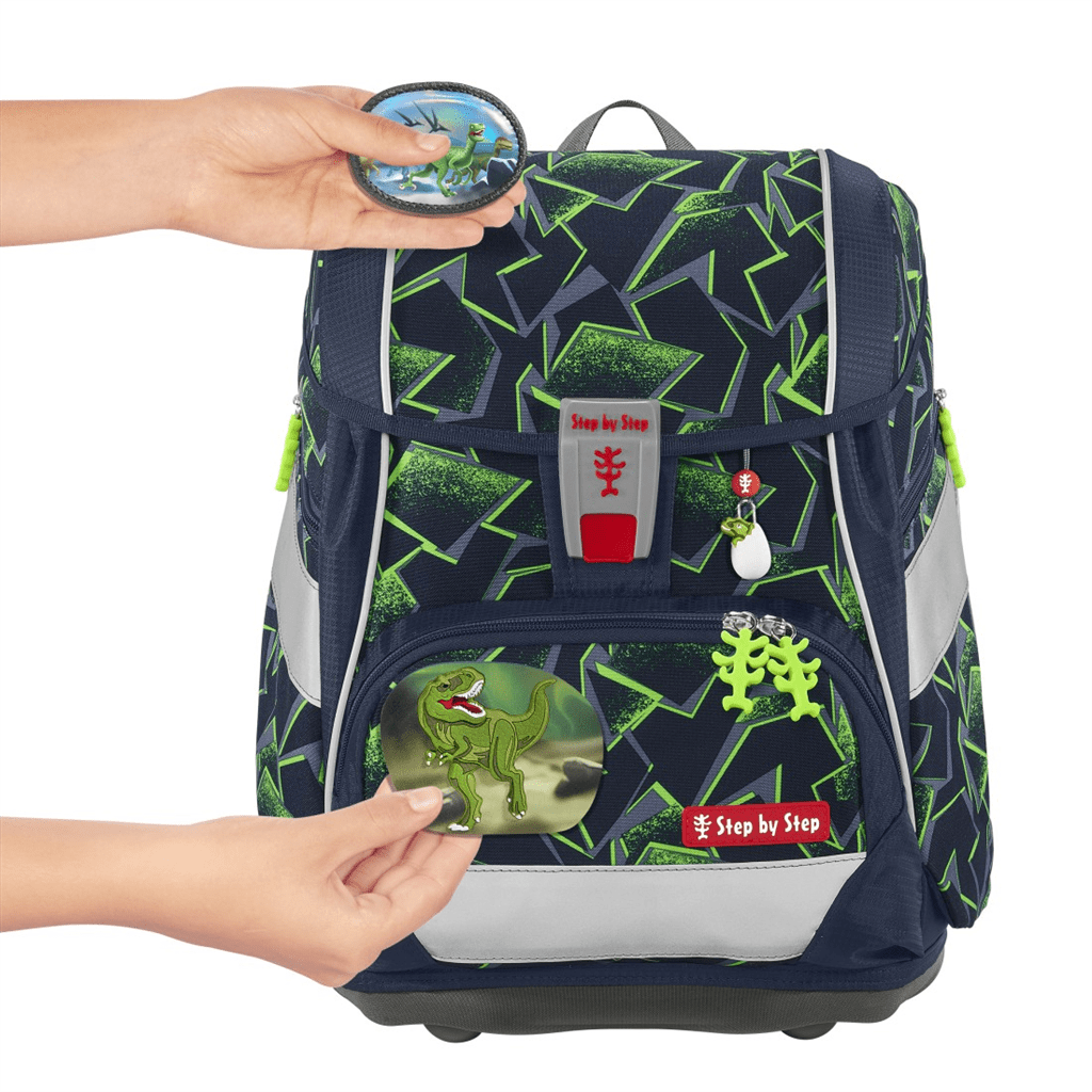 Školní aktovka/batoh pro prvňáčky 2V1 – 6dílný set, Step by Step Wild T-Rex Taro, certifikát AGR - Obrázek 9