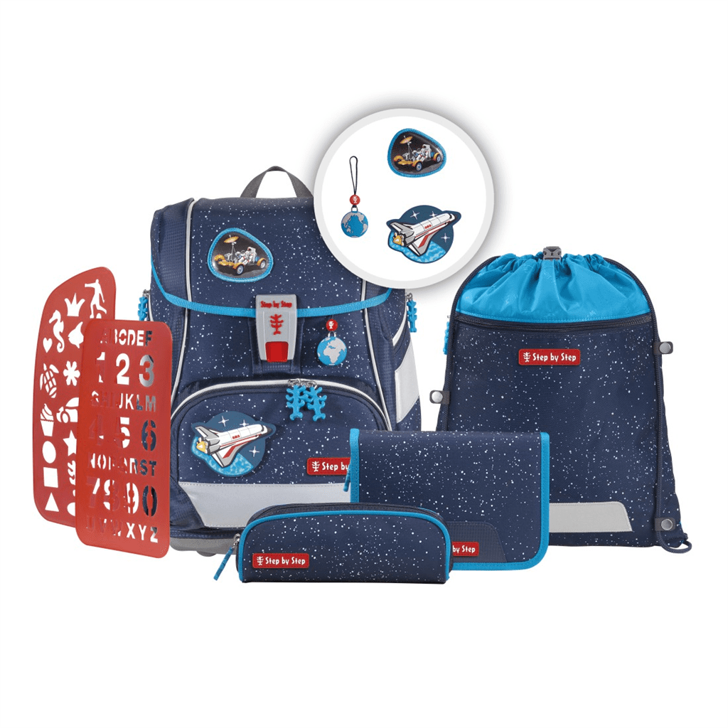 Školní aktovka/batoh 2IN1 PLUS pro prvňáčky – 6dílný set, Step by Step Sky Rocket Rico, certifikát AG - Obrázek 2