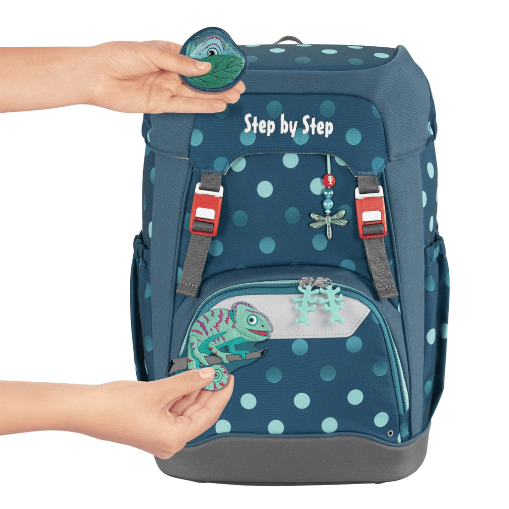 Školní batoh pro prvňáčky – 5dílný set, Step by Step GRADE Tropical Chameleon, AGR - Obrázek 8