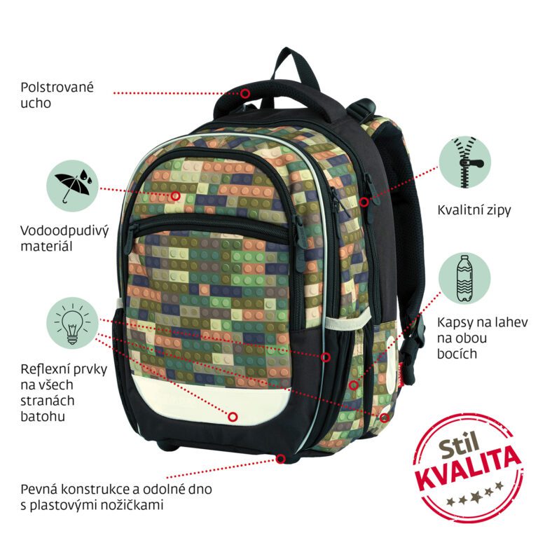 Stil Školní batoh junior Cubes - Obrázek 12