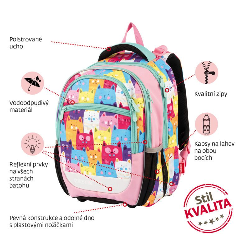 Stil Školní batoh junior Kittens - Obrázek 12