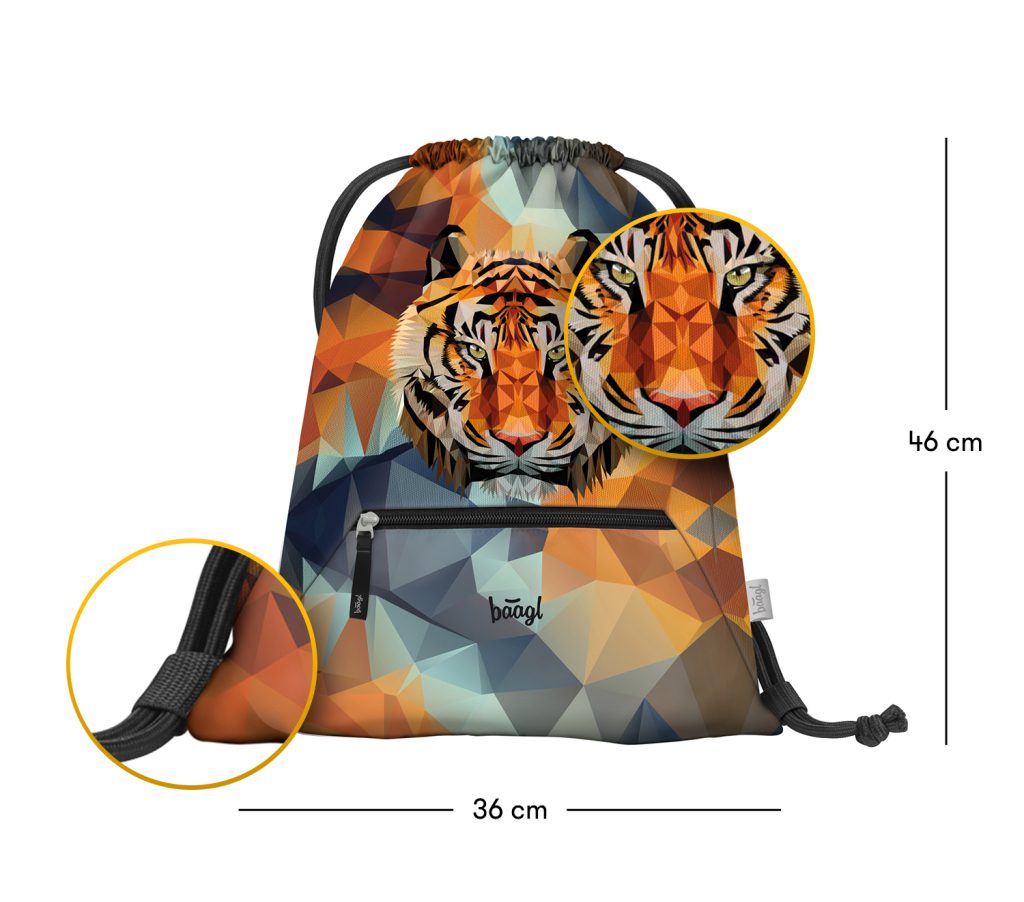Školní set BAAGL Shelly Tiger: aktovka, penál, sáček - Obrázek 25