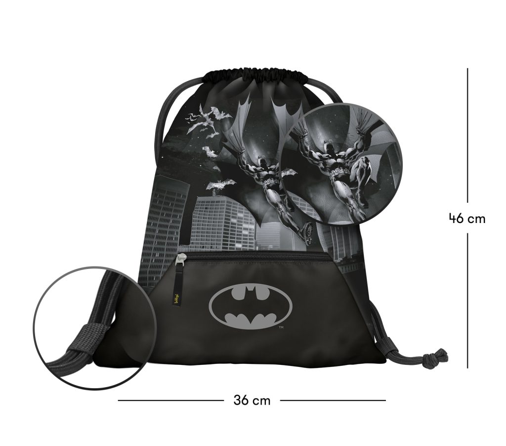 Školní set BAAGL Shelly Batman Dark City: aktovka, penál, sáček - Obrázek 25