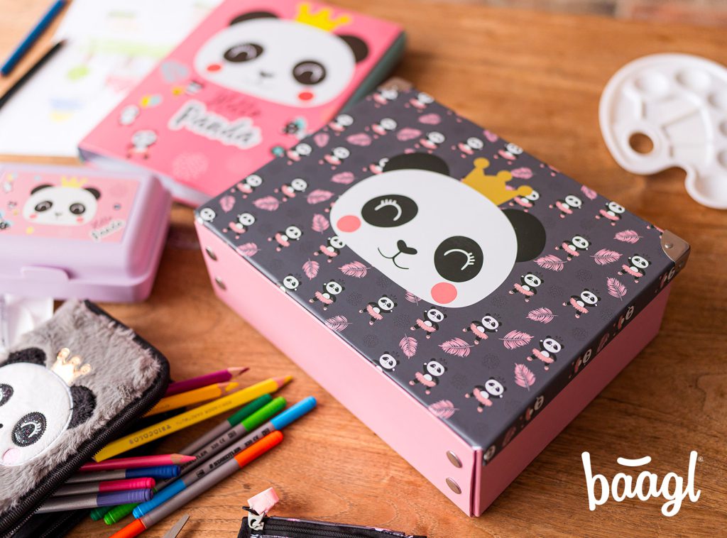 BAAGL Skládací školní kufřík Panda s kováním - Obrázek 6