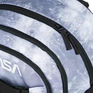 Značkové zipy YKK na batohu Baagl Skate NASA Grey.