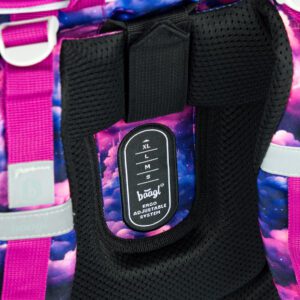 Posuvný zádový systém nazvaný ERGO ADJUSTABLE SYSTEM, zajistí nastavení správné délky zad.