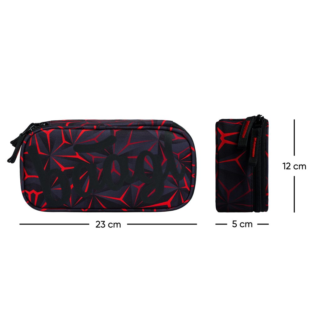 Školní set BAAGL Core Red Polygon: batoh, penál, sáček - Obrázek 14