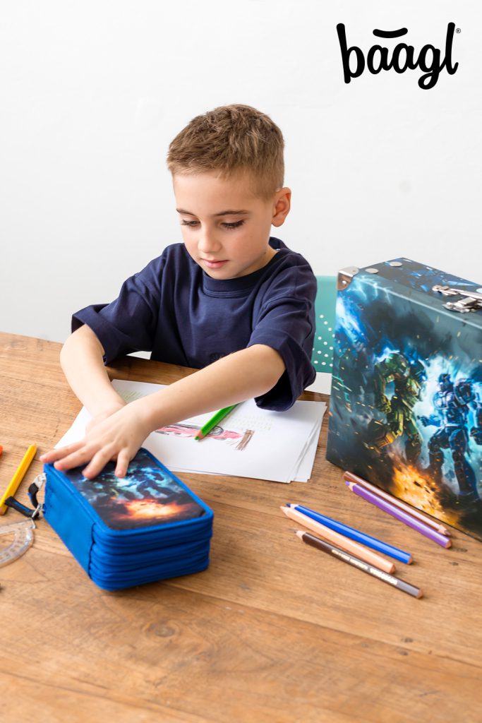 BAAGL Školní penál třípatrový Roboti - Obrázek 7