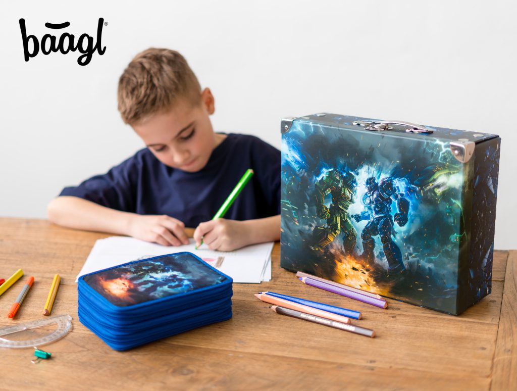 BAAGL Skládací školní kufřík Roboti s kováním - Obrázek 5