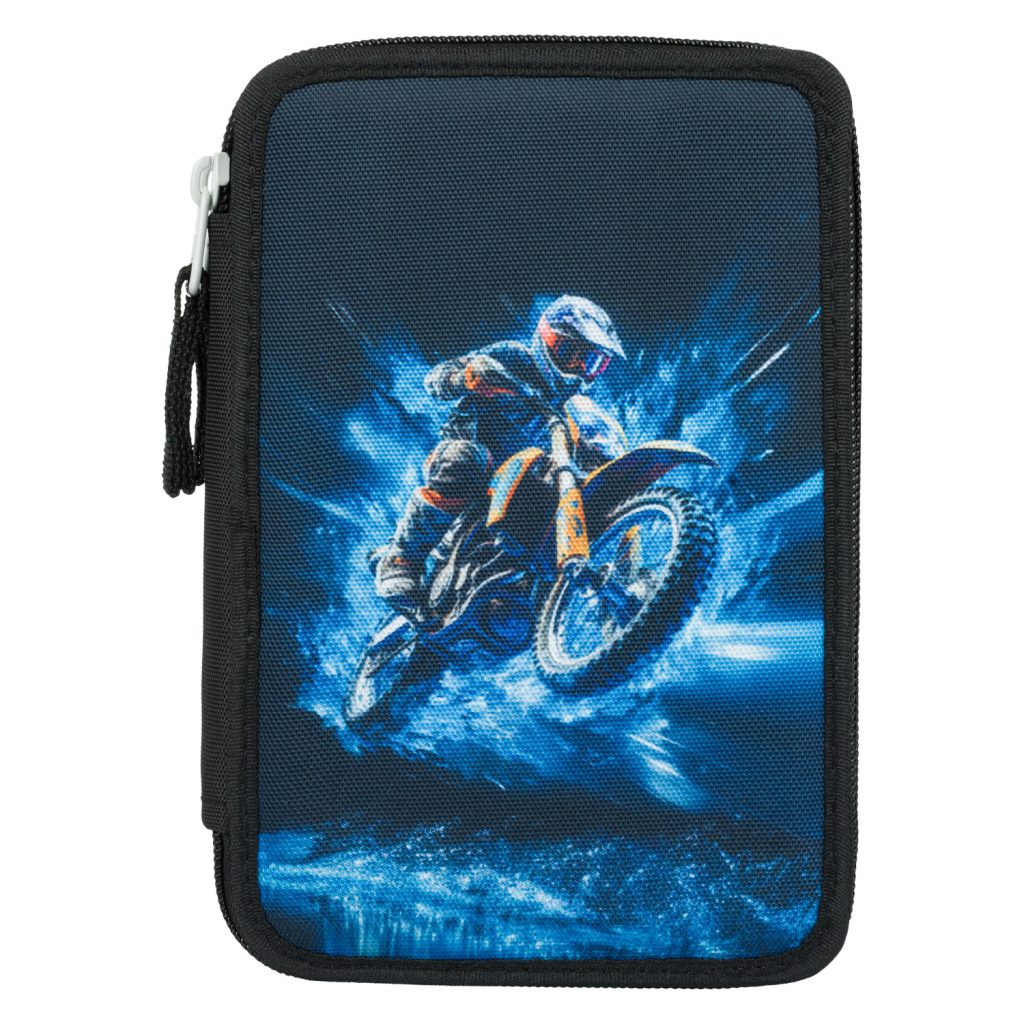 BAAGL Školní penál třípatrový Motorka - Obrázek 3