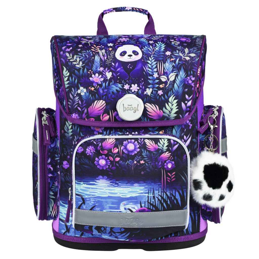 Školní set BAAGL Ergo Jungle Panda: aktovka, penál, sáček - Obrázek 2