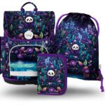 BAAGL 3 SET Ergo Jungle Panda: aktovka, penál, sáček