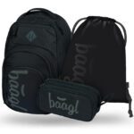 BAAGL 3 SET Coolmate Black: batoh, penál, sáček