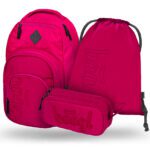BAAGL 3 SET Coolmate Ruby: batoh, penál, sáček