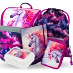 BAAGL 5 SET Zippy Jednorožec Království: aktovka, penál, sáček, desky, box