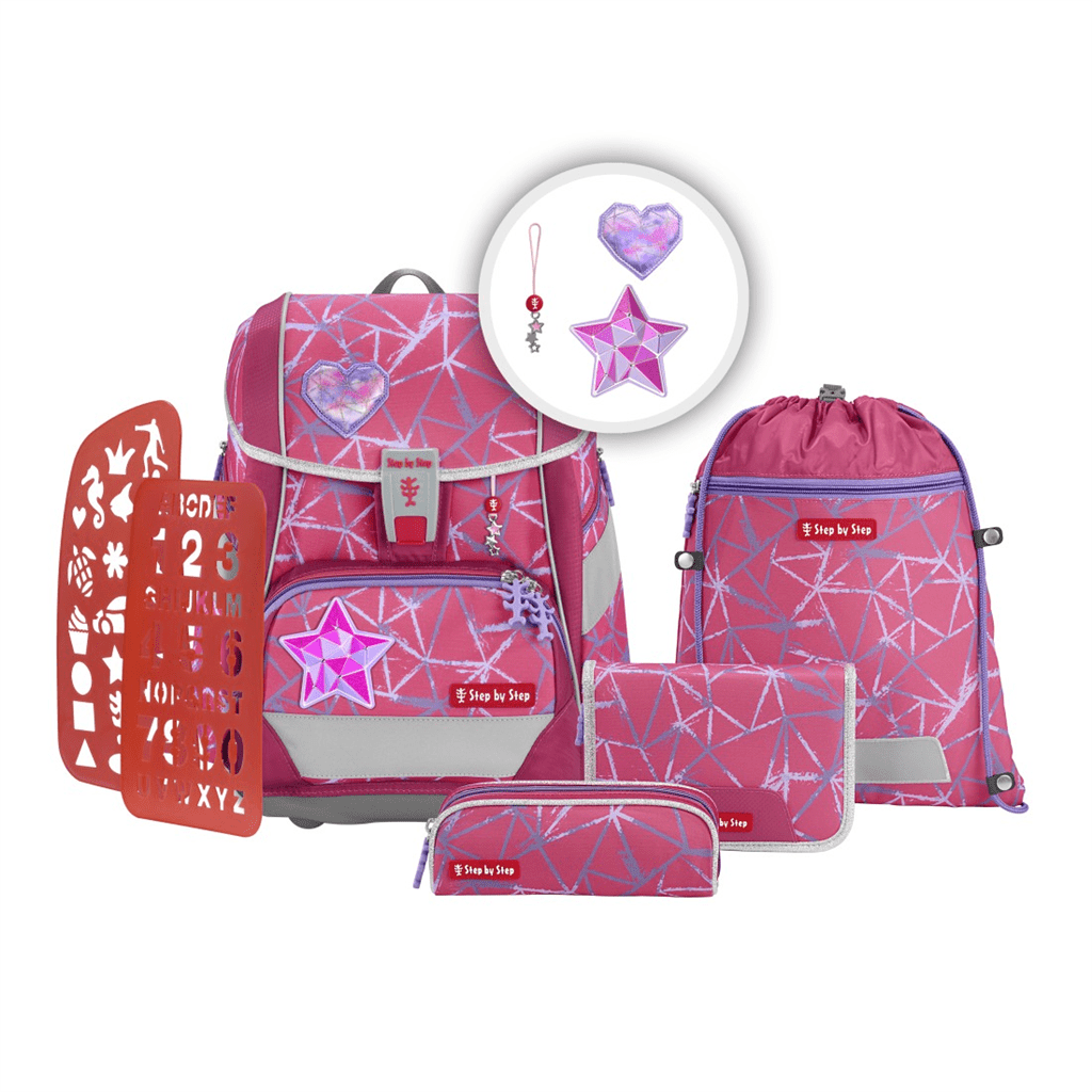 Školní aktovka/batoh Step by Step 2IN1 PLUS pro prvňáčky – 6dílný set, STAR STELLA - Obrázek 2