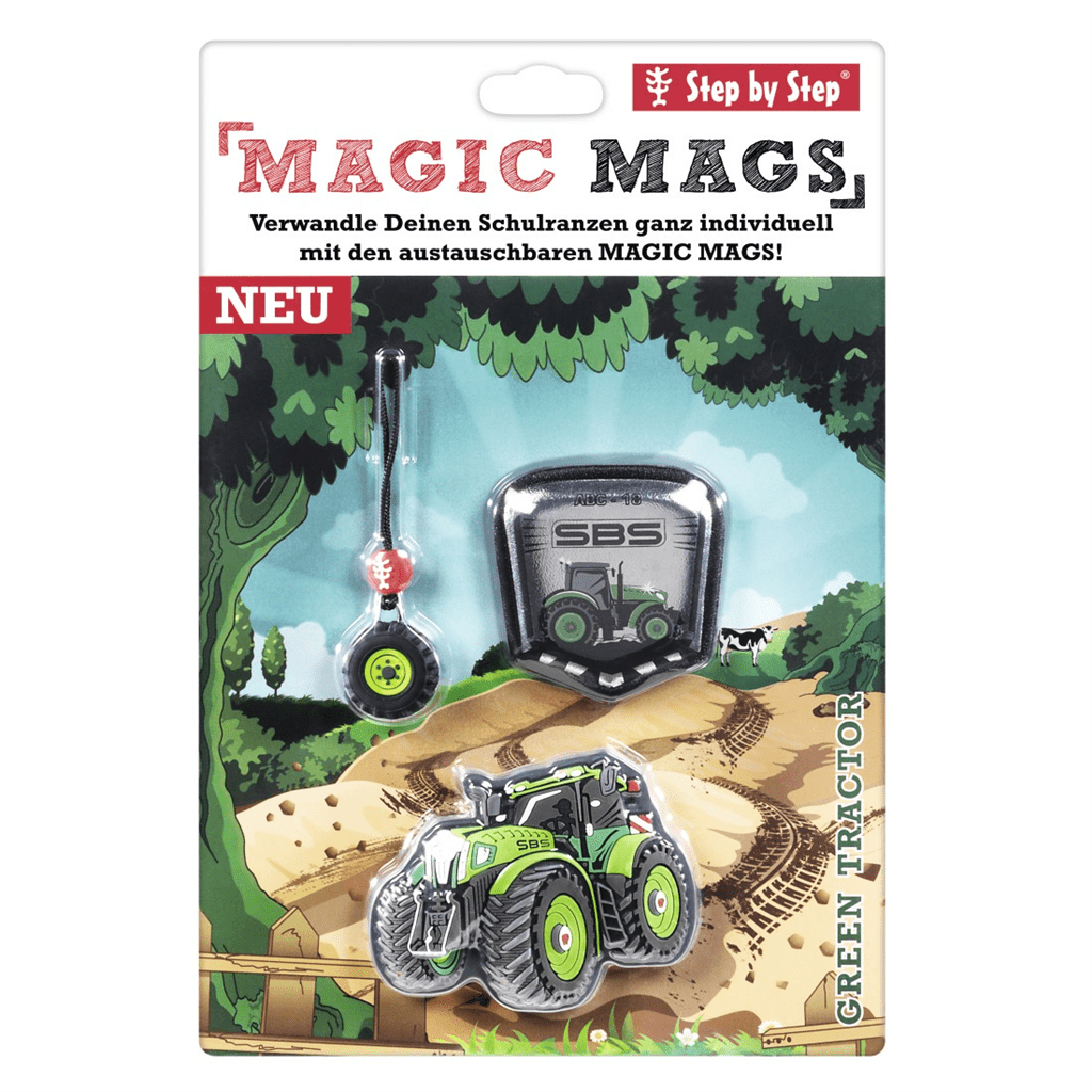 Doplňková sada obrázků MAGIC MAGS Zelený traktor k aktovkám GRADE, SPACE, CLOUD, 2v1 a KID - Obrázek 6