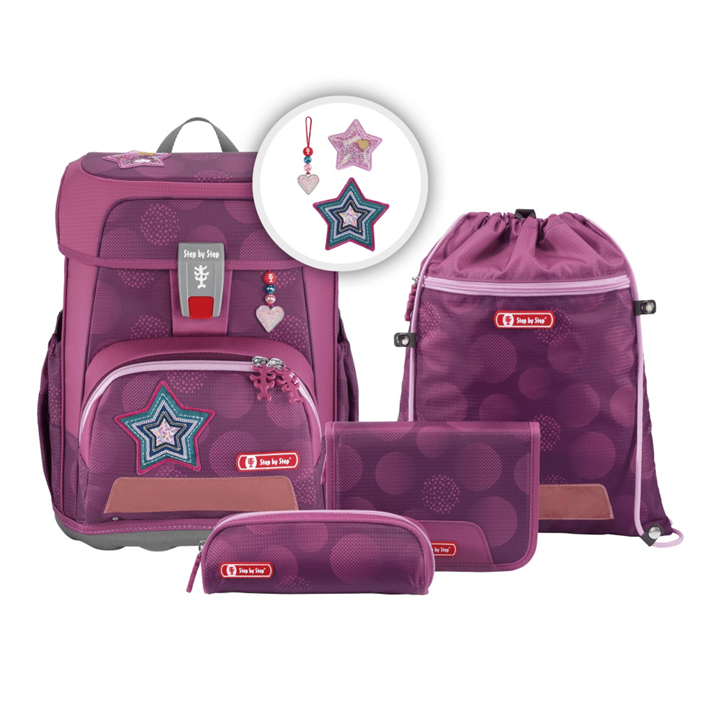 Školní aktovka Step by Step CLOUD pro prvňáčky - 5dílný set, Glamour Star, certifikát AGR - Obrázek 14