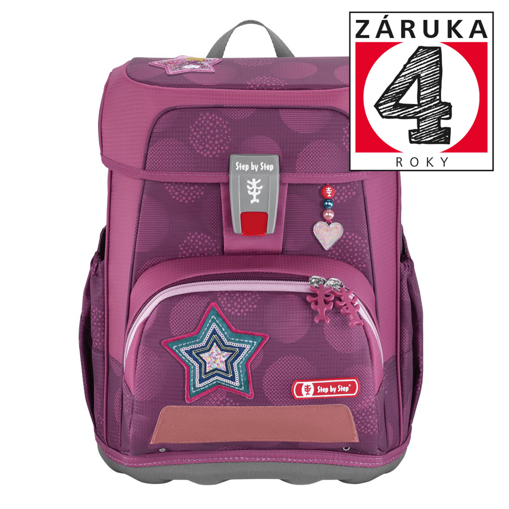 Školní aktovka CLOUD pro prvňáčky - 5dílný set, Step by Step Glamour Star Astra, certifikát AGR