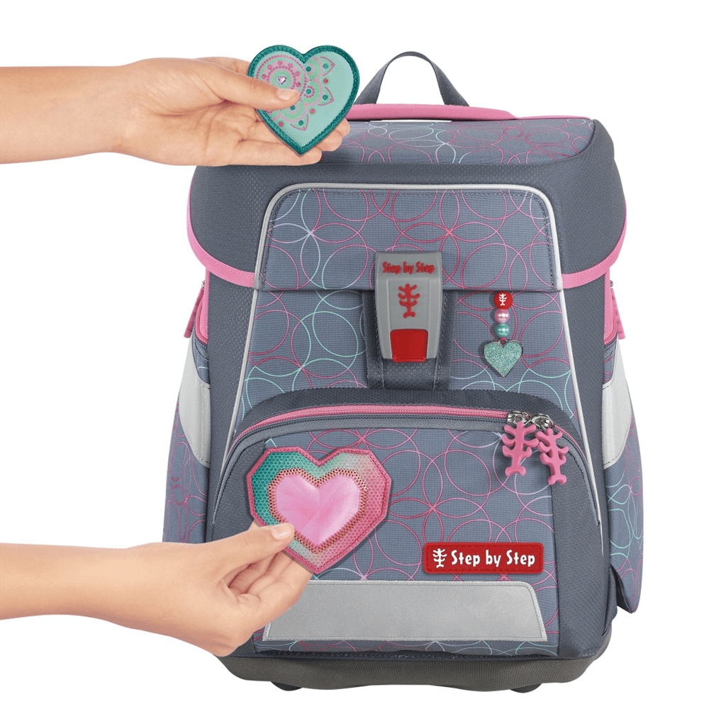 Školní aktovka pro prvňáčky Step by Step SPACE - 5dílný set, Glitter Heart Hazle, certifikát AGR - Obrázek 17