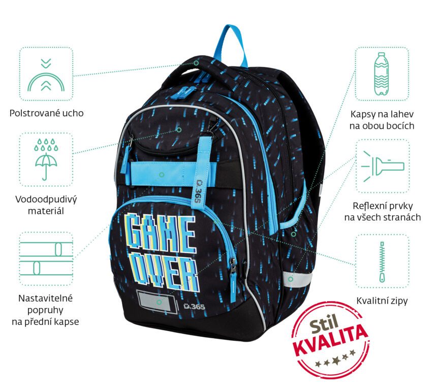 Stil Školní batoh Smart Game Over - Obrázek 11