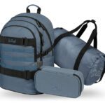 BAAGL SET 3 Skate Dust Blue: batoh, penál, sportovní taška GRS