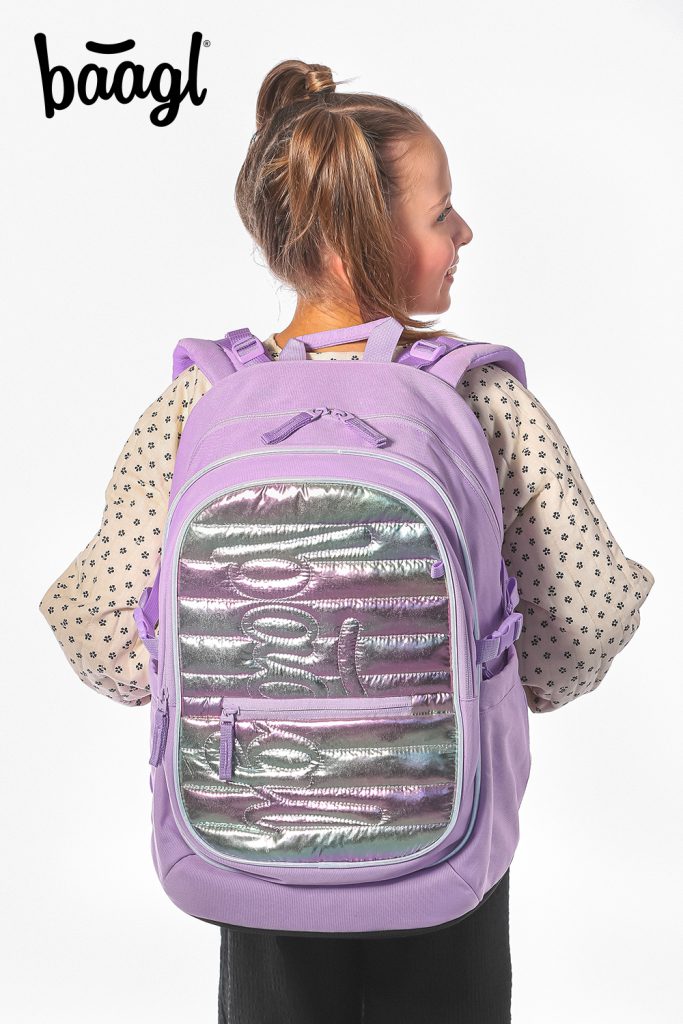 Školní set BAAGL Core Lavender: batoh, penál, sáček - Obrázek 11