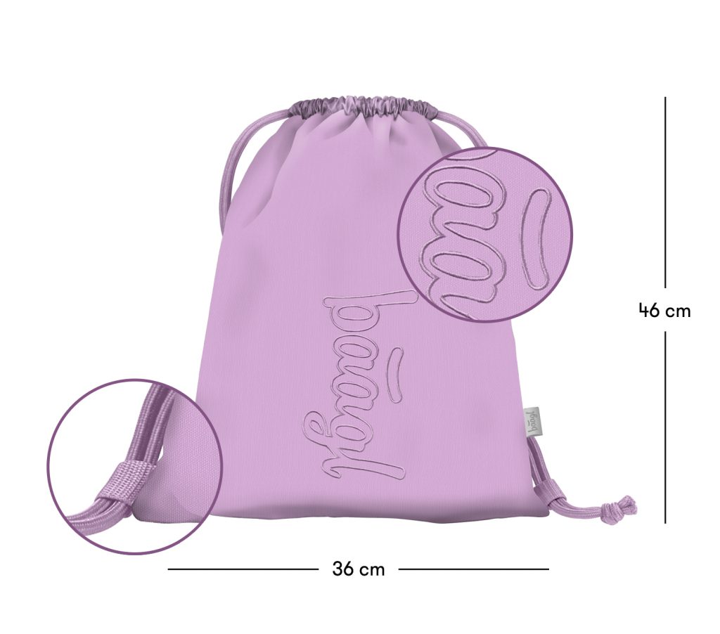 Školní set BAAGL Core Lavender: batoh, penál, sáček - Obrázek 15