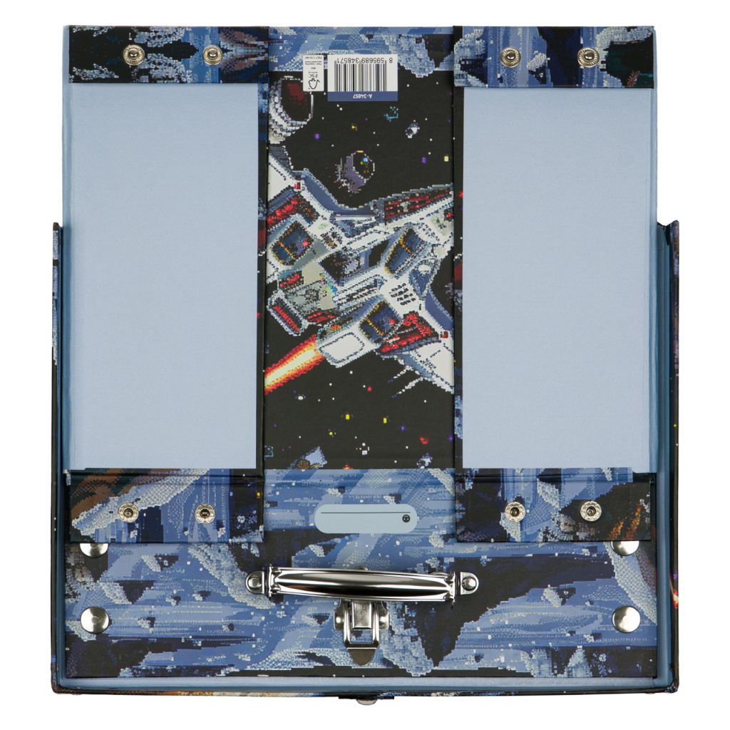BAAGL Skládací školní kufřík Pixel Space s kováním - Obrázek 4