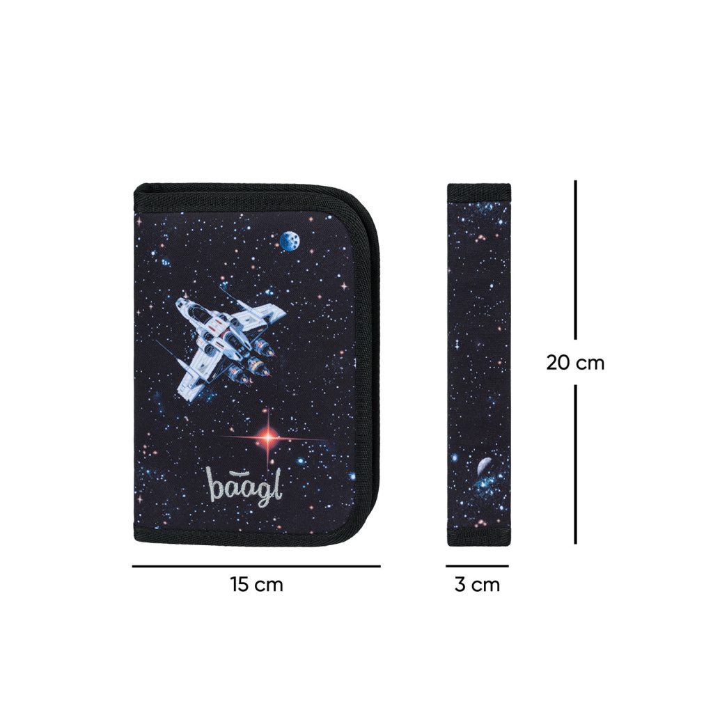 BAAGL Školní penál jednopatrový Pixel Space - Obrázek 5