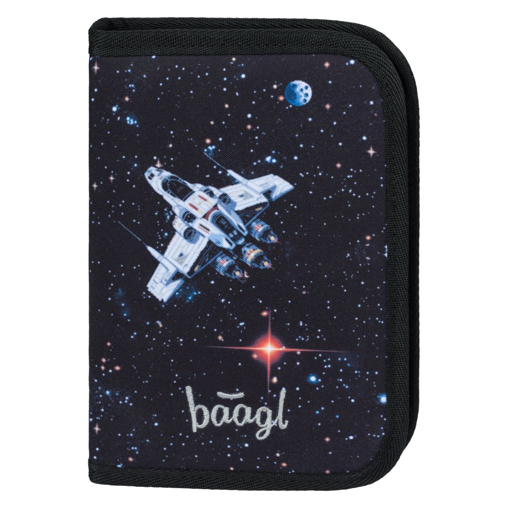 BAAGL Školní penál jednopatrový Pixel Space