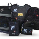 BAAGL SET 5 Zippy Plus Pixel Space: aktovka, penál, sáček, zástěra, peněženka
