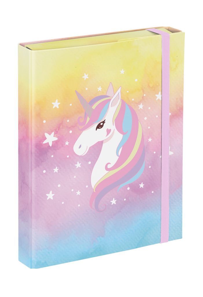 BAAGL Desky na školní sešity A5 Rainbow Unicorn